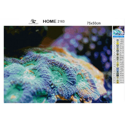 Green and Blue Corals - Premium Diamond Painting Kit - Diamond Painting Kit