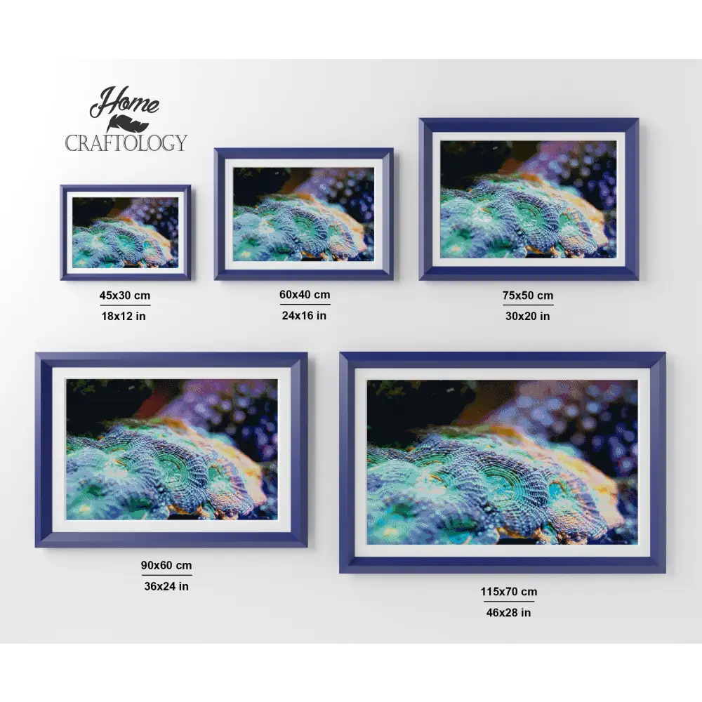 Green and Blue Corals - Premium Diamond Painting Kit - Diamond Painting Kit