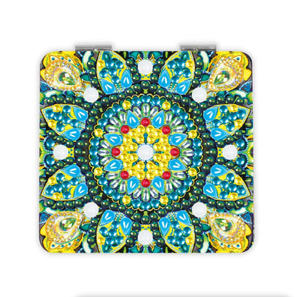 Green Mandala - Diamond Painting Compact Mirror - Compact Mirror
