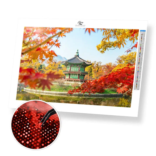 Gyeongbokgung Palace - Premium Diamond Painting Kit - 45x30cm / 18x12’’ / Square (Most Popular) - Diamond Painting Kit