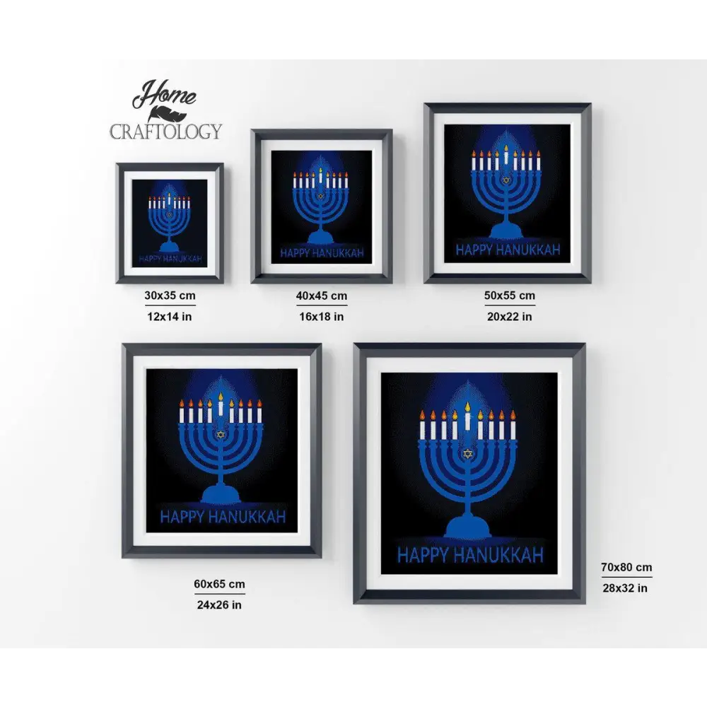 Hanukkah Lights - Premium Diamond Painting Kit - Diamond Painting Kit