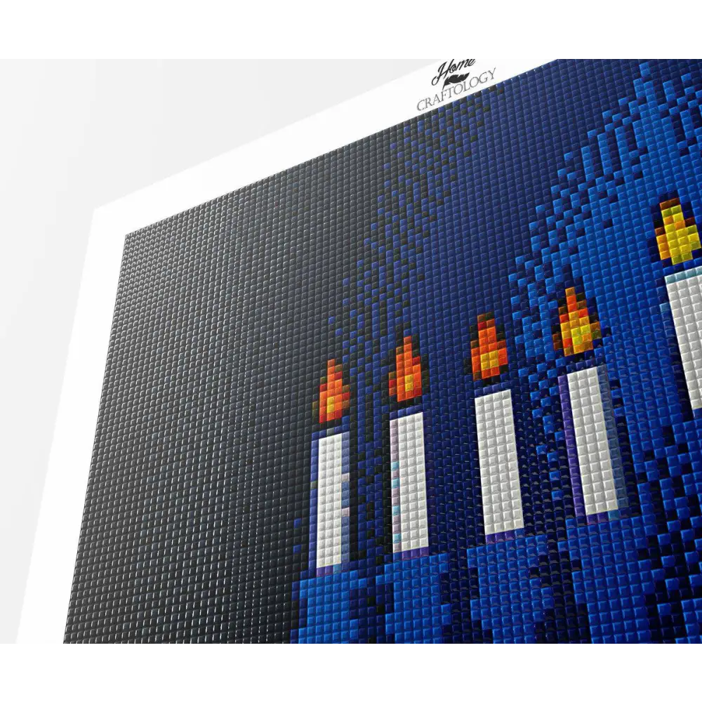 Hanukkah Lights - Premium Diamond Painting Kit - Diamond Painting Kit