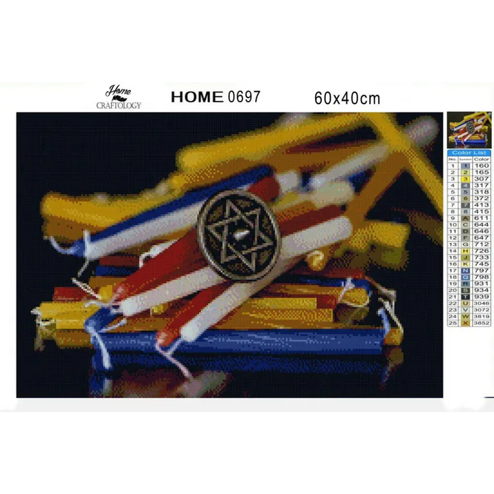 Hanukkah - Diamond Painting Kit - Home Craftology