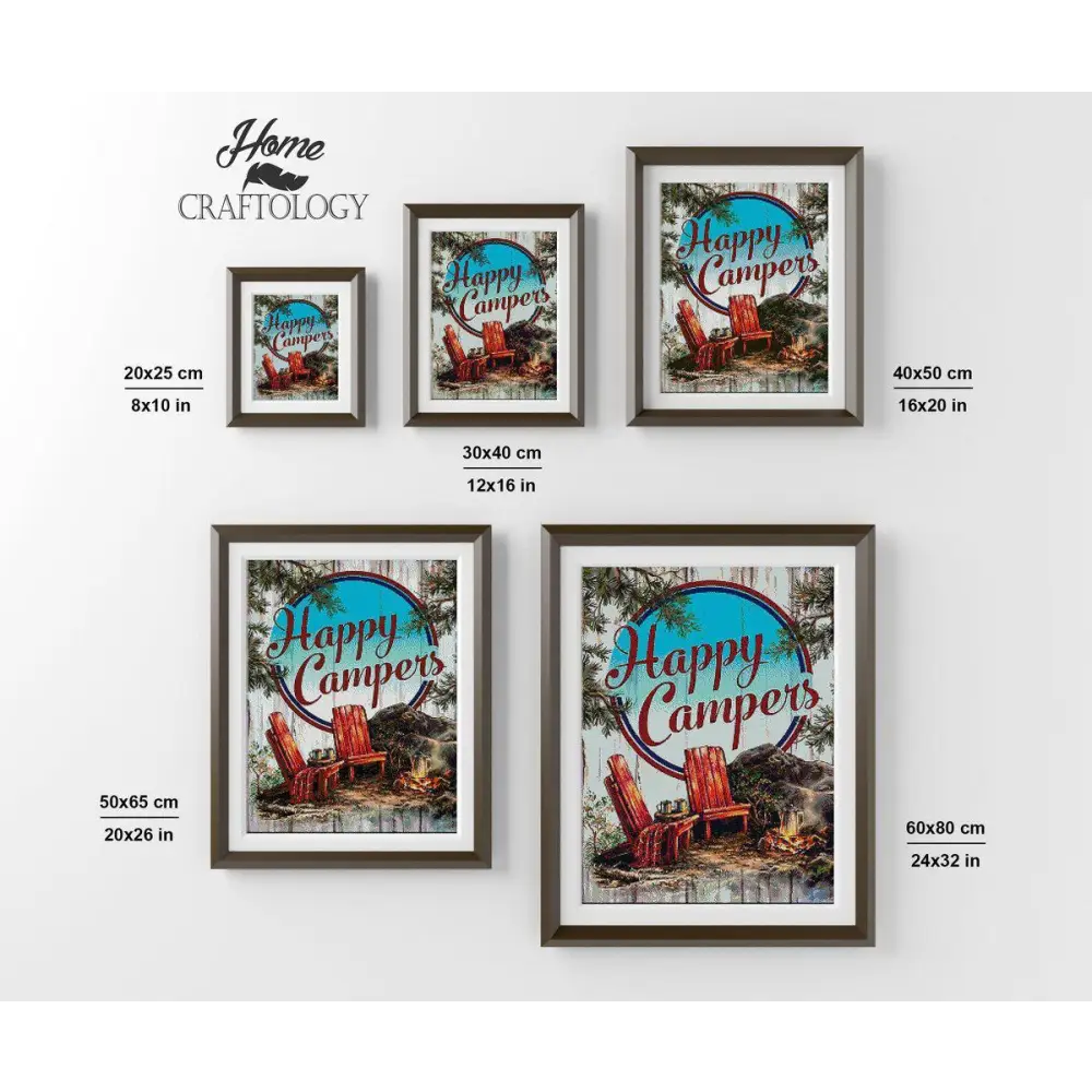 Happy Campers - Premium Diamond Painting Kit - Diamond Painting Kit