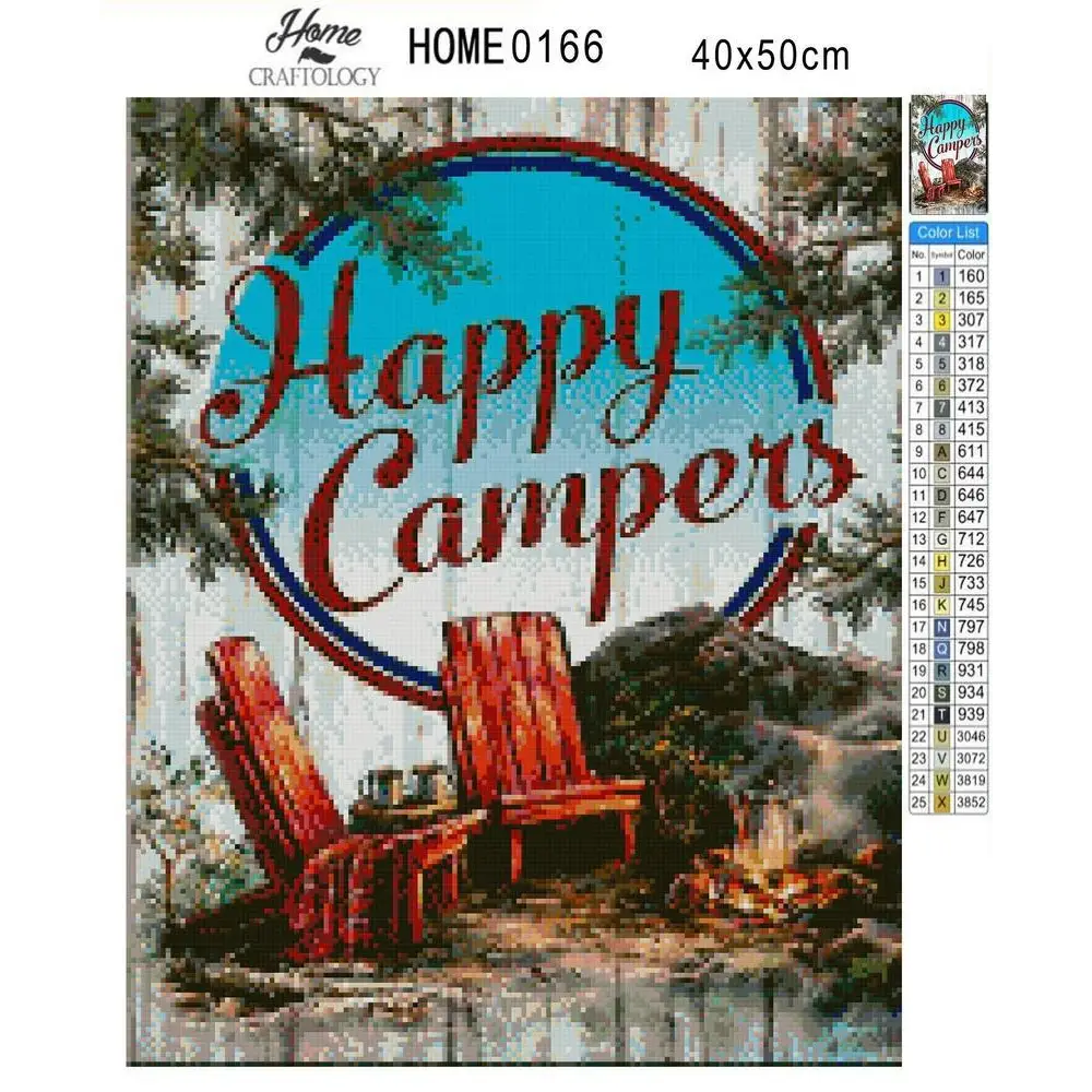 Happy Campers - Premium Diamond Painting Kit - Diamond Painting Kit