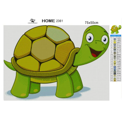 Happy Turtle - Premium Diamond Painting Kit - Diamond Painting Kit