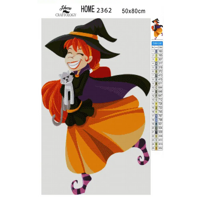 Happy Witch - Premium Diamond Painting Kit - Diamond Painting Kit