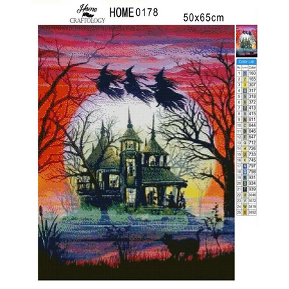 Haunted House - Premium Diamond Painting Kit - Diamond Painting Kit