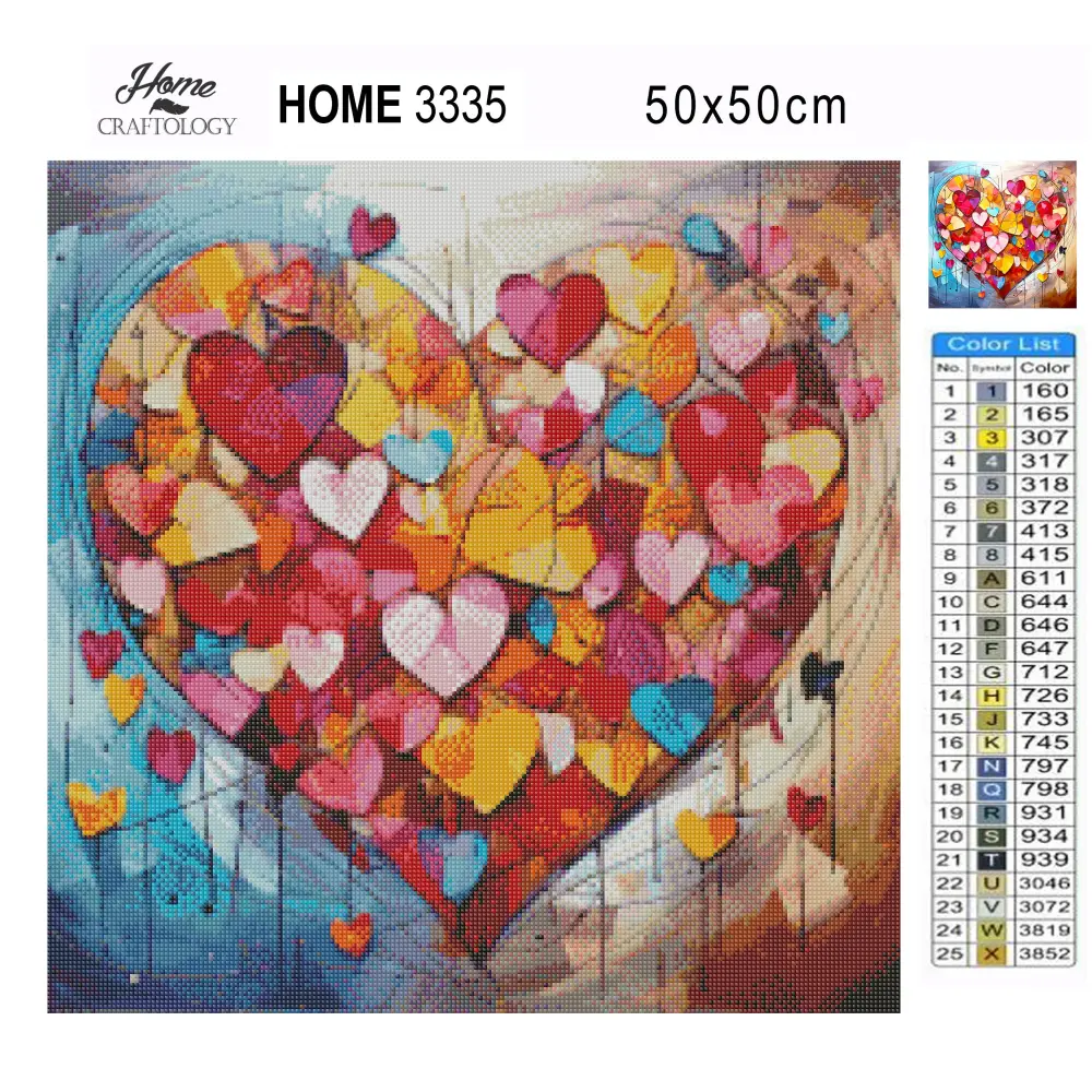 Heart in a Heart - Exclusive Premium Diamond Painting Kit - Diamond Painting Kit