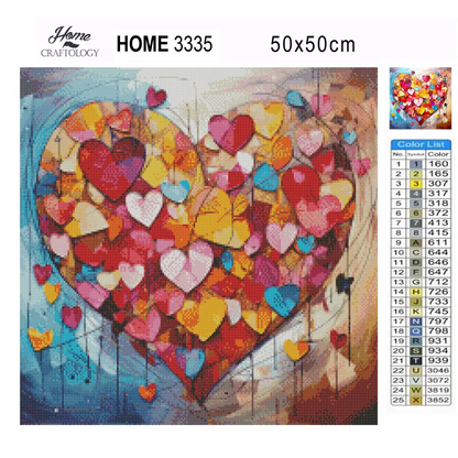 Heart in a Heart - Exclusive Premium Diamond Painting Kit - Diamond Painting Kit