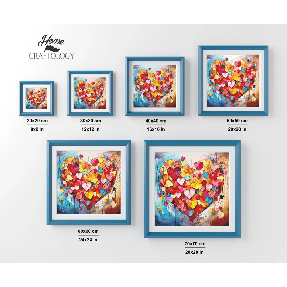 Heart in a Heart - Exclusive Premium Diamond Painting Kit - Diamond Painting Kit