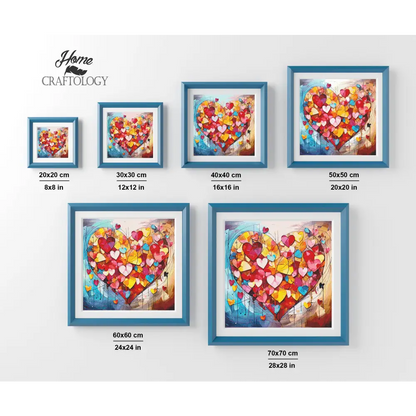 Heart in a Heart - Exclusive Premium Diamond Painting Kit - Diamond Painting Kit