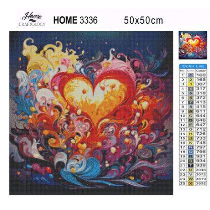 Heart Waves - Exclusive Premium Diamond Painting Kit - Diamond Painting Kit