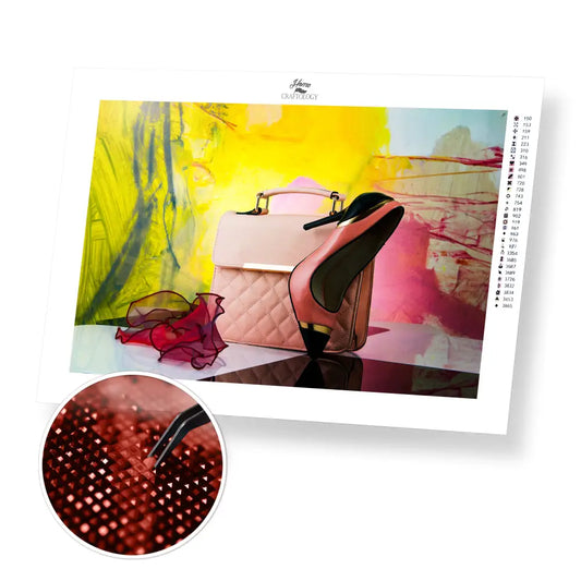 Heels and Handbag - Premium Diamond Painting Kit - 45x30cm / 18x12’’ / Square (Most Popular) - Diamond Painting Kit