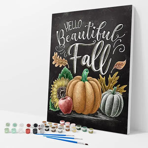 Hello Beautiful Fall Kit - Paint By Numbers - 30x40cm / 12x16’’ / No Frame - Paint By Numbers