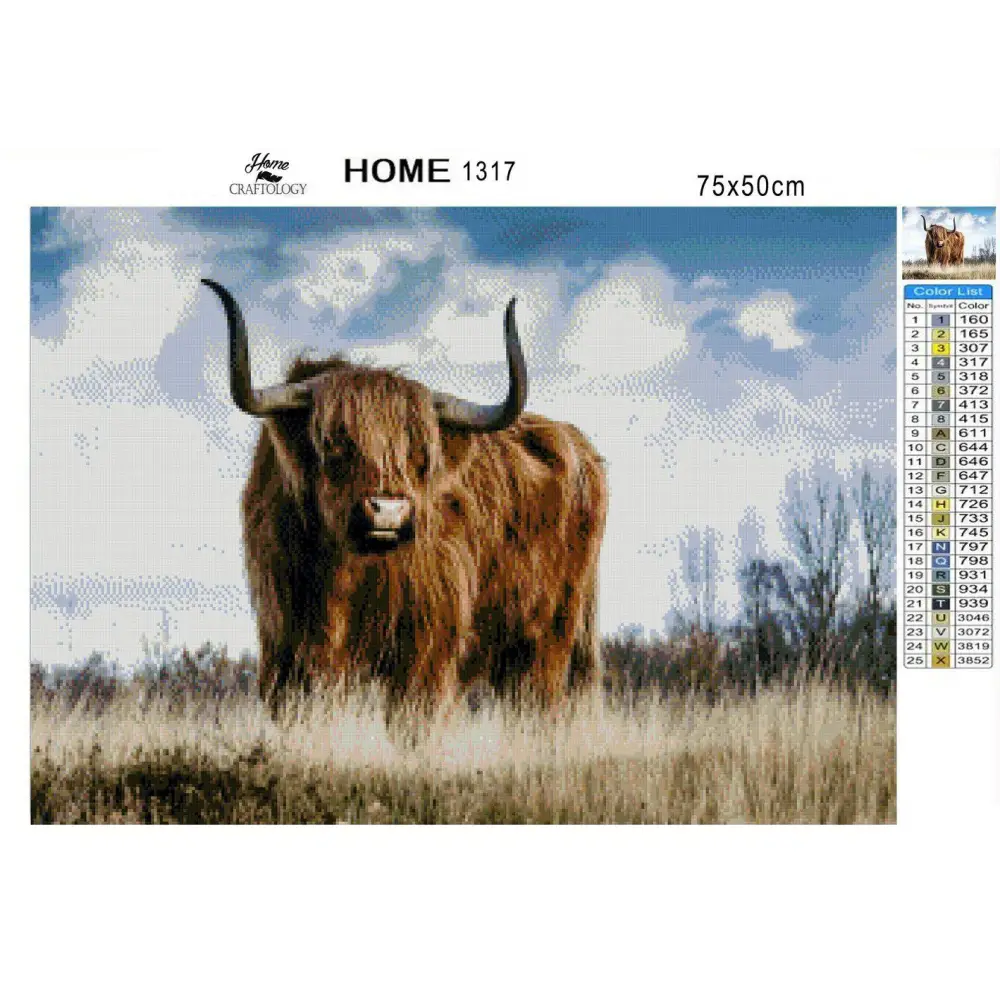 Highland Cattle - Premium Diamond Painting Kit - Diamond Painting Kit