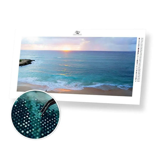 Honolulu Sunset - Premium Diamond Painting Kit - 60x30cm / 24x12’’ / Square (Most Popular) - Diamond Painting Kit