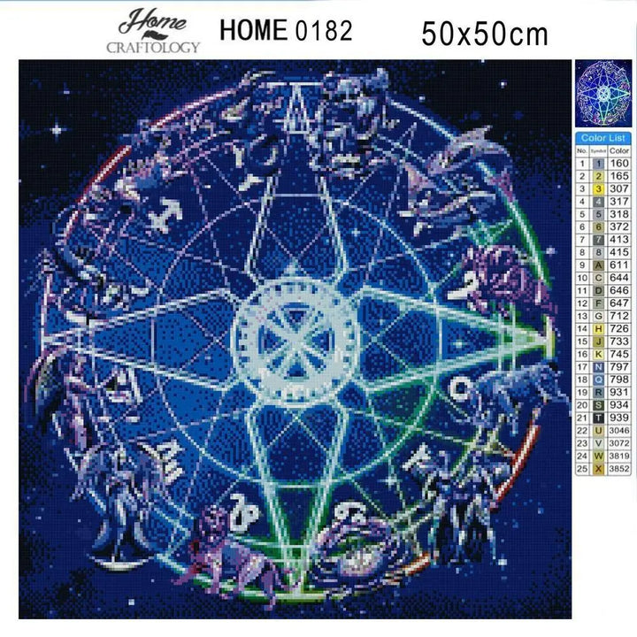 Horoscope Mandala - Premium Diamond Painting Kit - Diamond Painting Kit