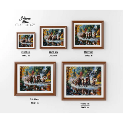 Horses Running - Premium Diamond Painting Kit - Diamond Painting Kit