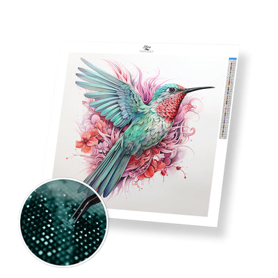 Green Hummingbird - Premium Diamond Painting Kit