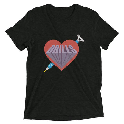 I love Diamond Drills Unisex Short sleeve t-shirt - Charcoal-Black Triblend / XS