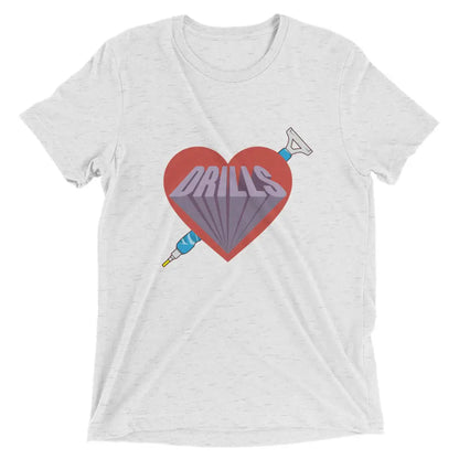 I love Diamond Drills Unisex Short sleeve t-shirt - White Fleck Triblend / XS