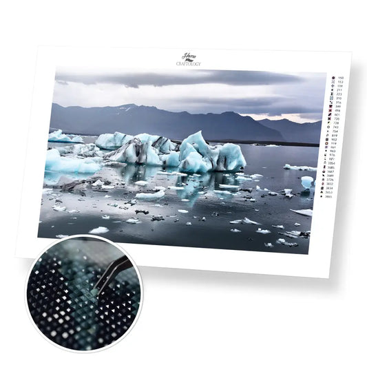 Icebergs - Premium Diamond Painting Kit - 45x30cm / 18x12’’ / Square (Most Popular) - Diamond Painting Kit