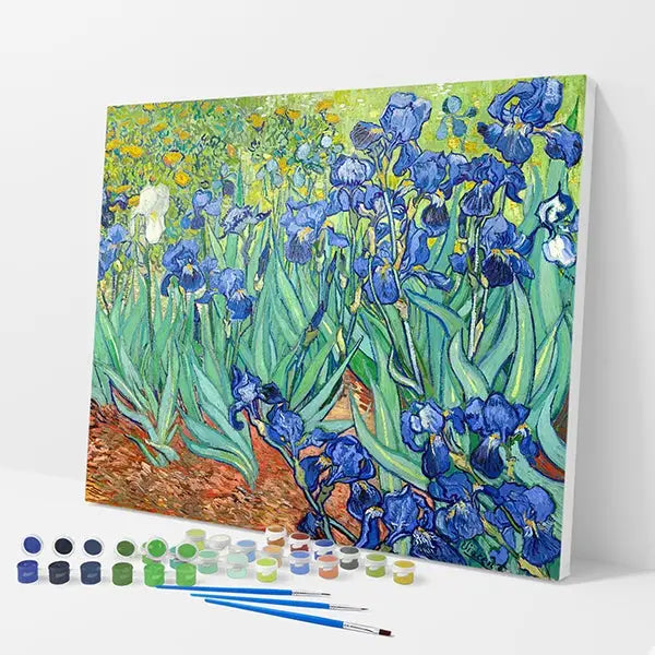 Irises Kit - Paint By Numbers - 30x40cm / 12x16’’ / No frame - Paint By Numbers