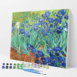 Irises Kit - Paint By Numbers - 30x40cm / 12x16’’ / No frame - Paint By Numbers