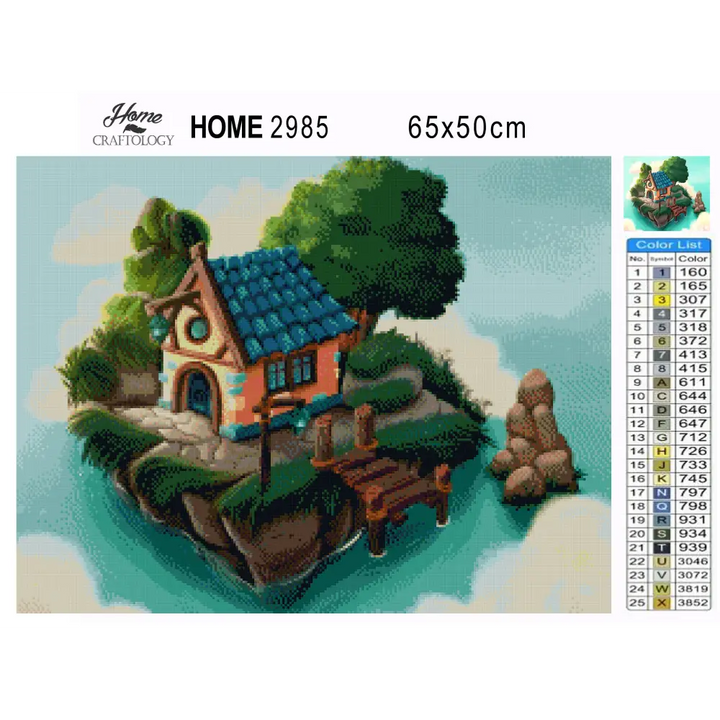 Island House - Premium Diamond Painting Kit - Diamond Painting Kit