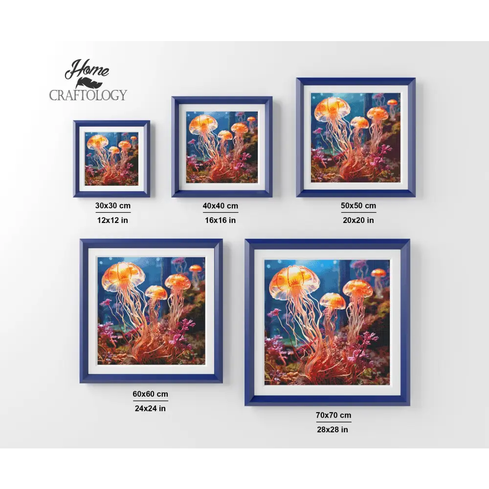 Jellyfish in the Ocean - Exclusive Premium Diamond Painting Kit - Diamond Painting Kit