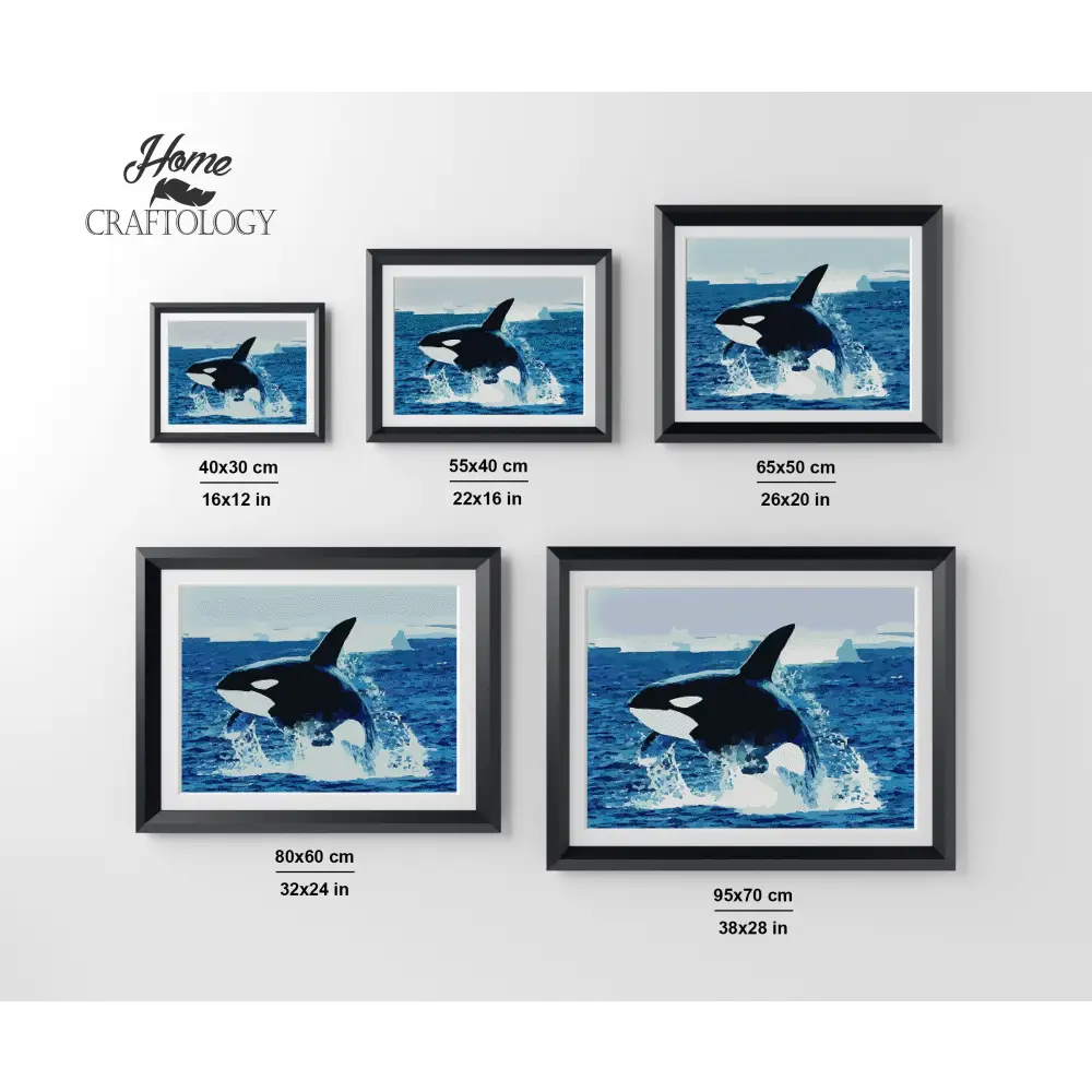 Jumping Orca - Premium Diamond Painting Kit - Diamond Painting Kit