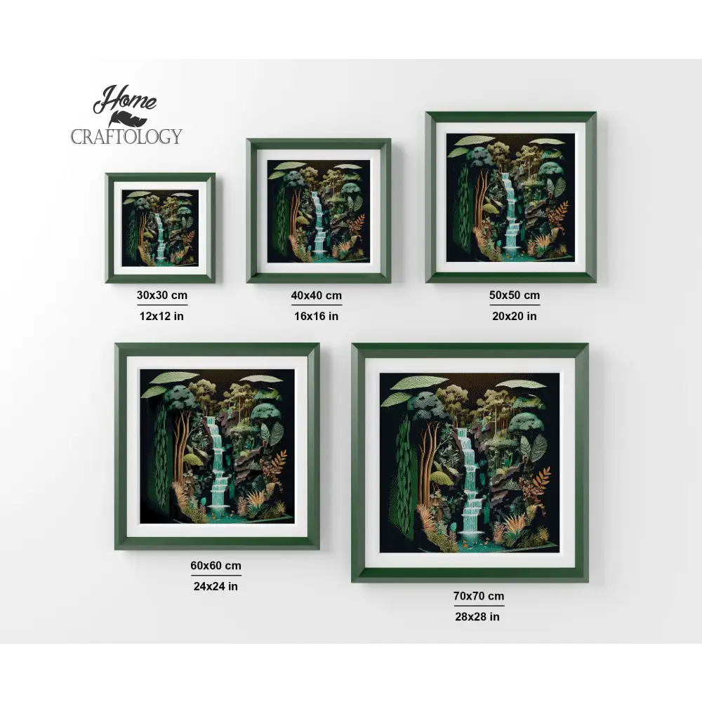 Jungle Waterfalls - Premium Diamond Painting Kit - Diamond Painting Kit