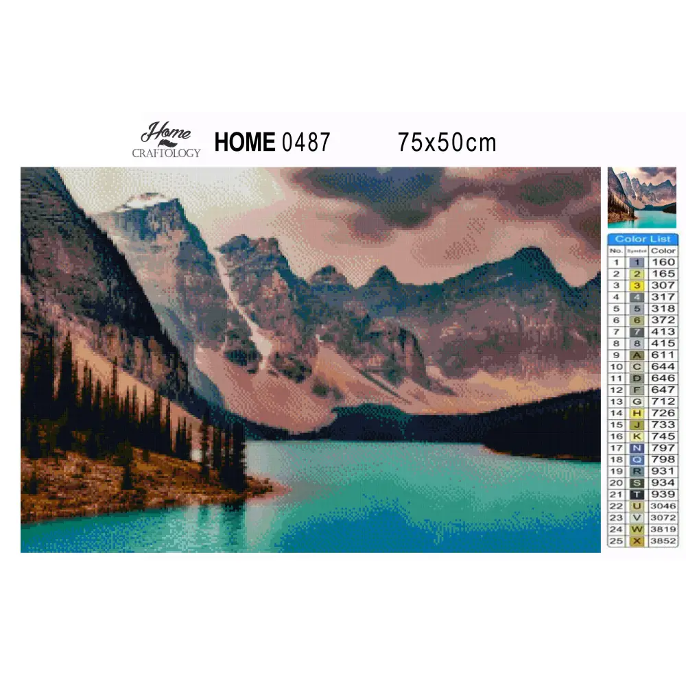 Lake Moraine - Premium Diamond Painting Kit - Diamond Painting Kit
