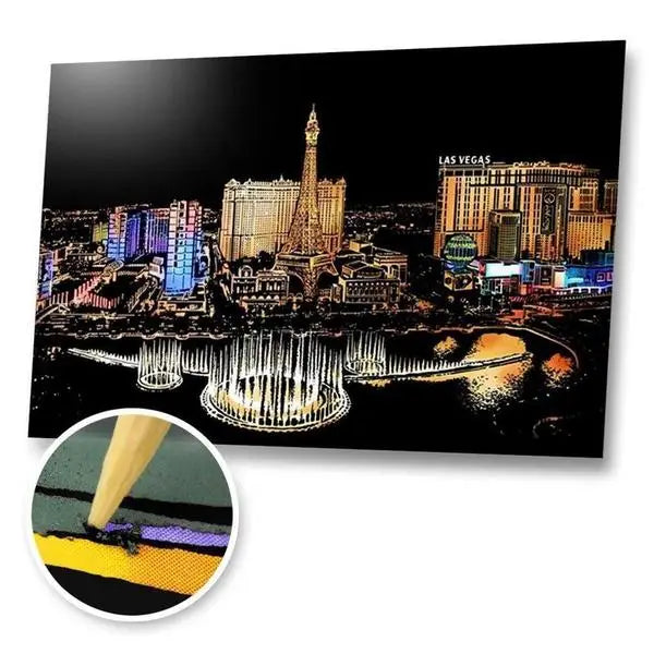 Las Vegas USA - Scratch Painting Kit - Scratch Painting