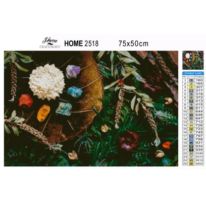 Leaves and Crystals - Premium Diamond Painting Kit - Diamond Painting Kit