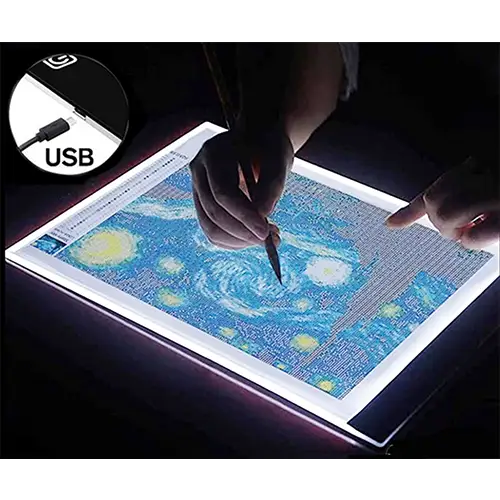 LED Light Box for Diamond Painting Various Size Dimensions - A4 - Diamond Painting Accessory