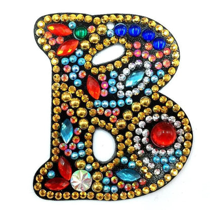 Letters - Diamond Painting Keychain - B - Keychain
