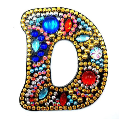 Letters - Diamond Painting Keychain - D - Keychain