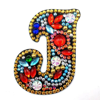 Letters - Diamond Painting Keychain - J - Keychain