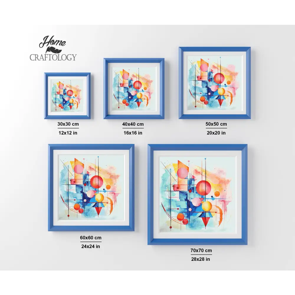 Lines and Shapes - Exclusive Premium Diamond Painting Kit - Diamond Painting Kit