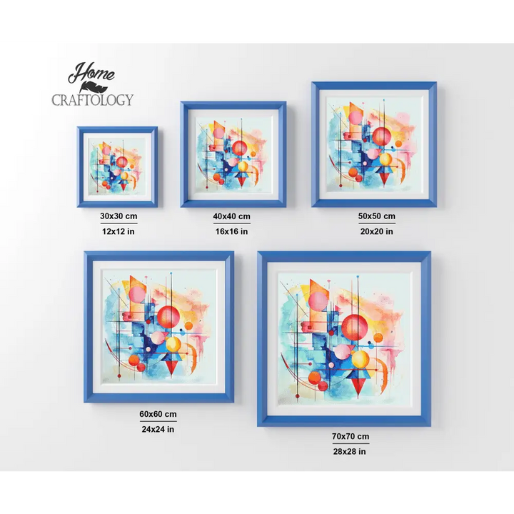 Lines and Shapes - Exclusive Premium Diamond Painting Kit - Diamond Painting Kit