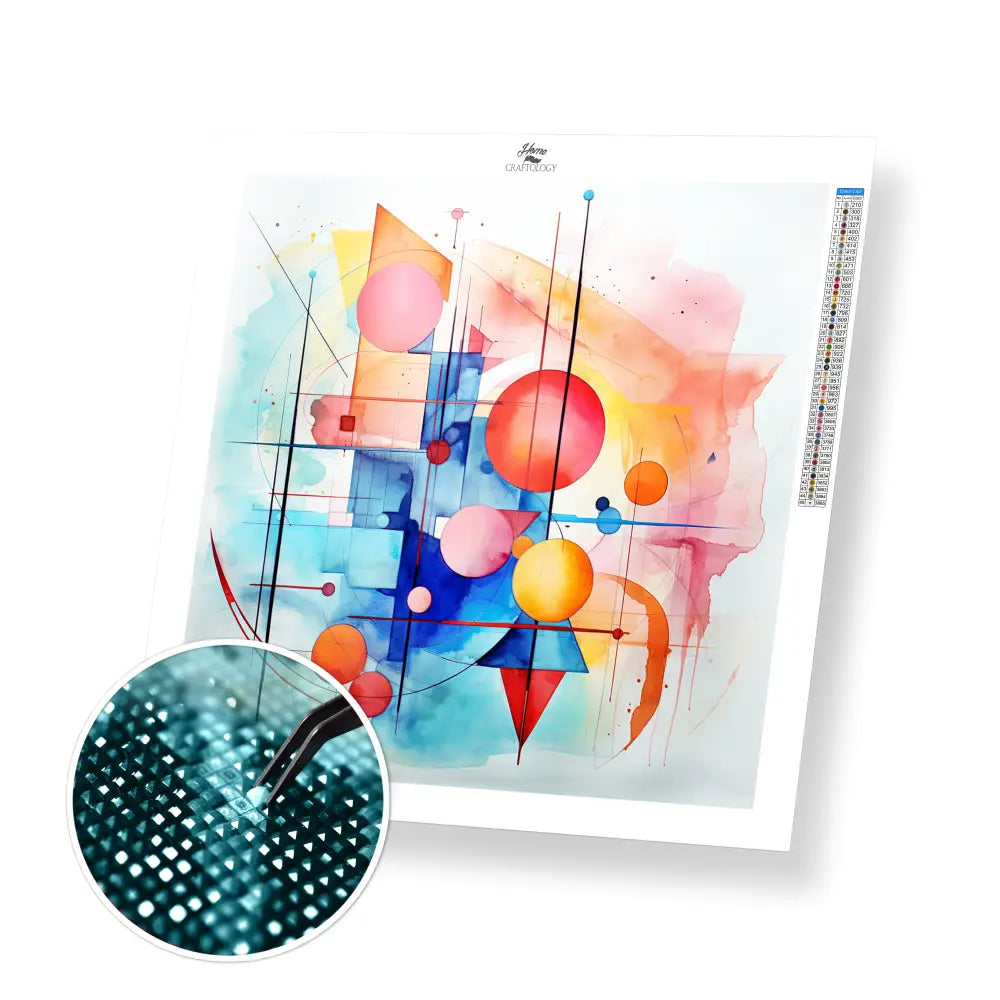 Lines and Shapes - Exclusive Premium Diamond Painting Kit - 30x30cm / 12x12’’ / Square (Most Popular) - Diamond
