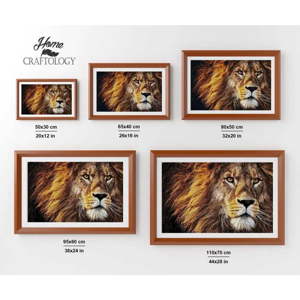 Lion Close-up - Premium Diamond Painting Kit - Diamond Painting Kit