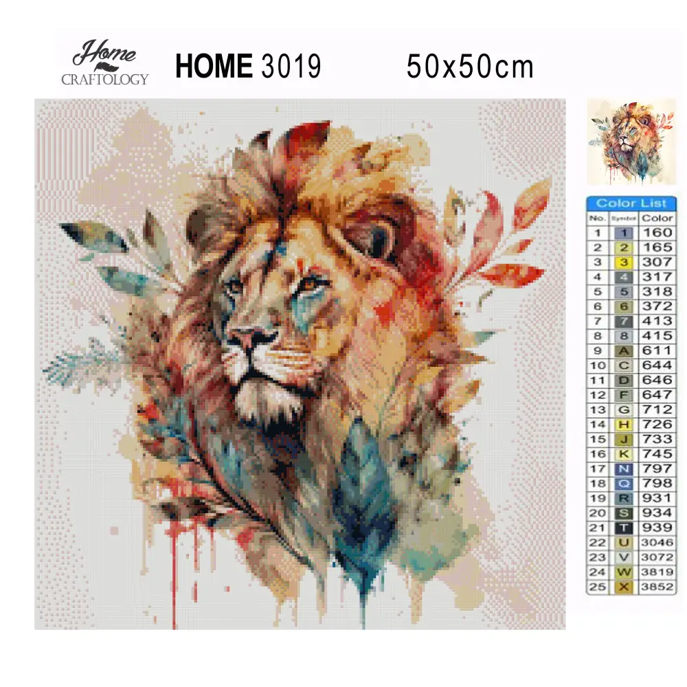 Lion Painting - Premium Diamond Painting Kit - Diamond Painting Kit