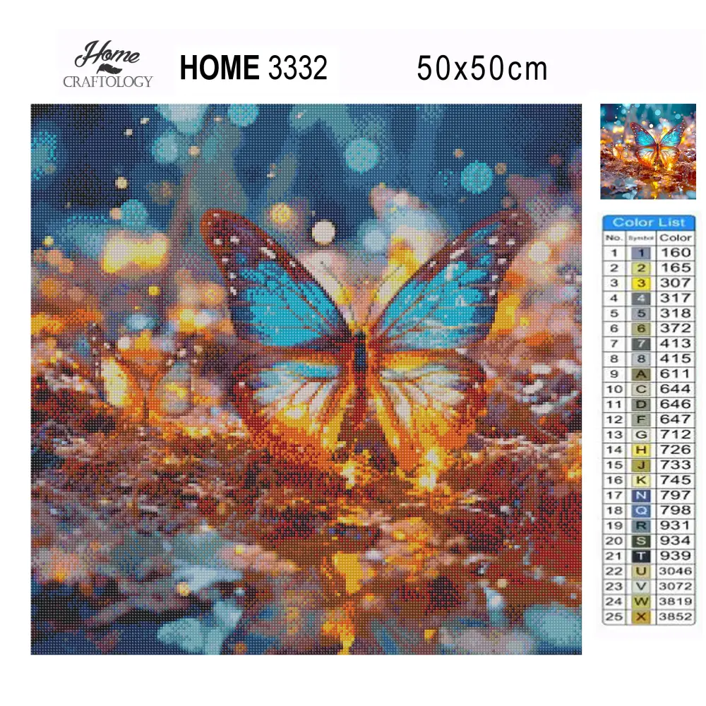 Lit Up Butterfly - Exclusive Premium Diamond Painting Kit - Diamond Painting Kit