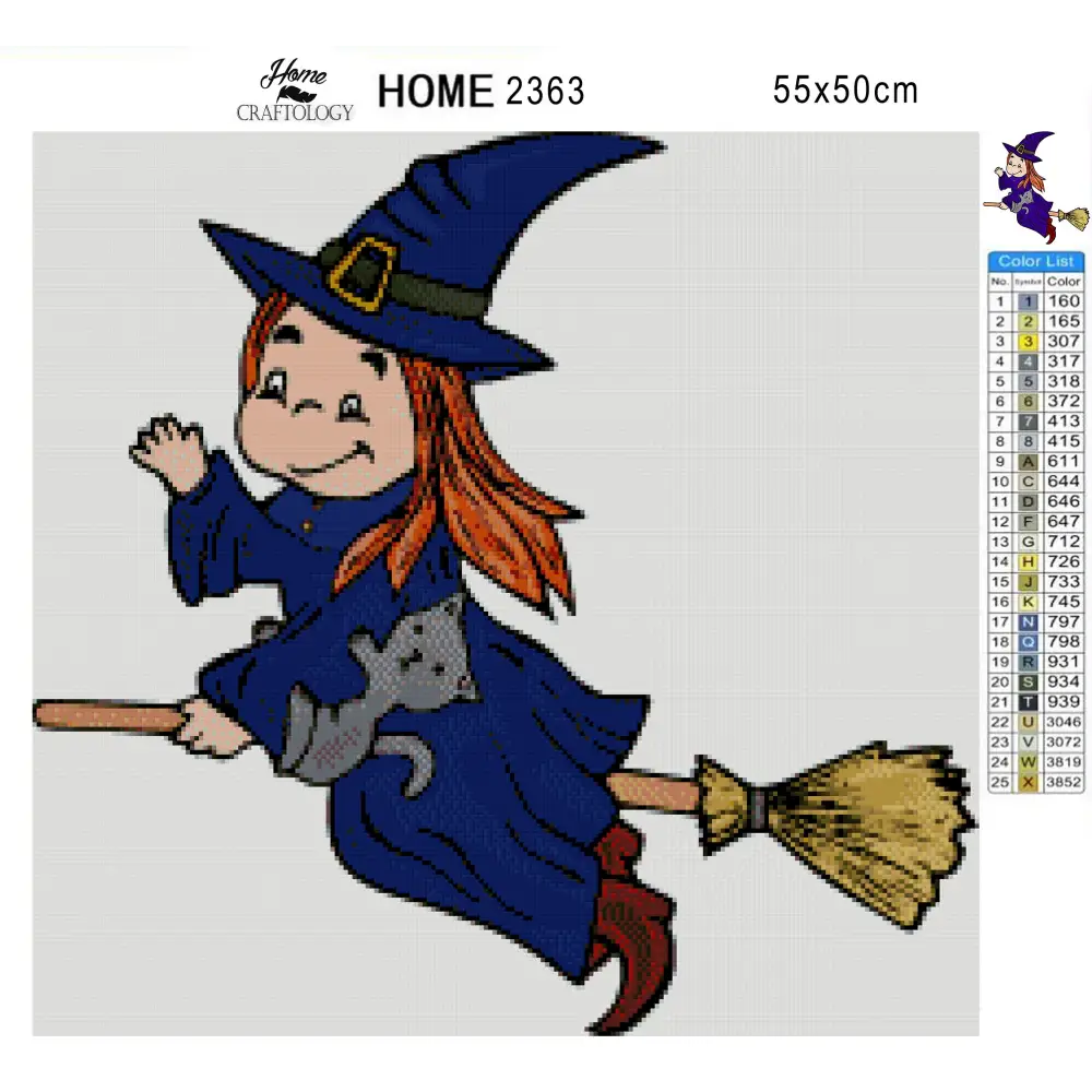 Little Witch - Premium Diamond Painting Kit - Diamond Painting Kit