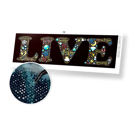 Live - Premium Diamond Painting Kit - 100x30cm / 39x12’’ / Square (Most Popular) - Diamond Painting Kit