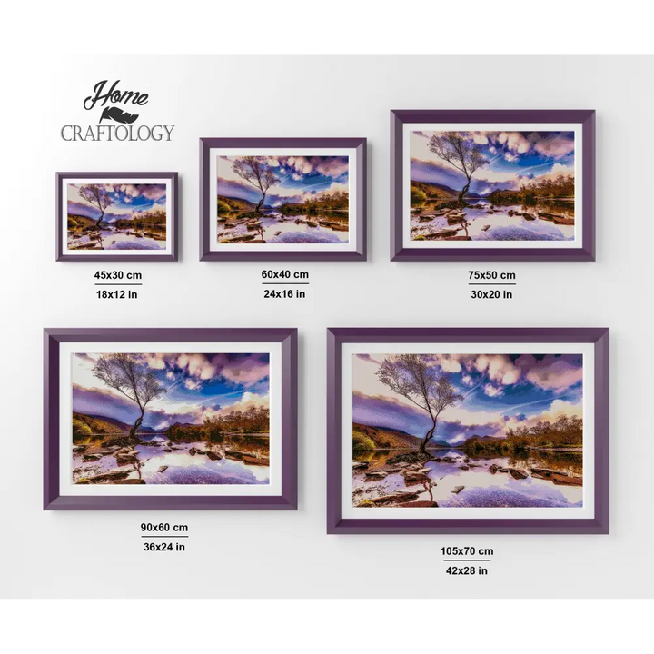 Llanberis Lake - Premium Diamond Painting Kit - Diamond Painting Kit
