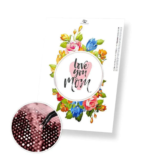 Love For Mom - Premium Diamond Painting Kit - 30x45cm / 12x18’’ / Square (Most Popular) - Diamond Painting Kit
